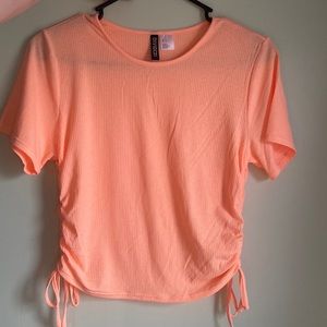 Bright orange H&M Divided crop top tshirt